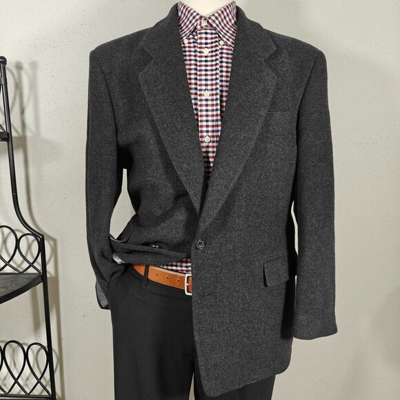 Gianfranco Ruffini Italy Men's Sport‎ Coat Blazer Charcoal Cashmere Blend Sz 44R